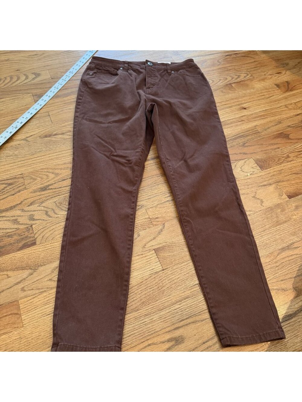 Style & Co Womens Brown Curvy Skinny Pants New Midrise Size 10